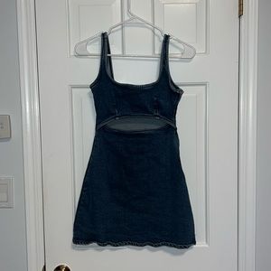 Denim Cutout Mini Dress